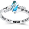 Solid Gold Diamond College Class Rings, Women's Class Ring, Gold ...