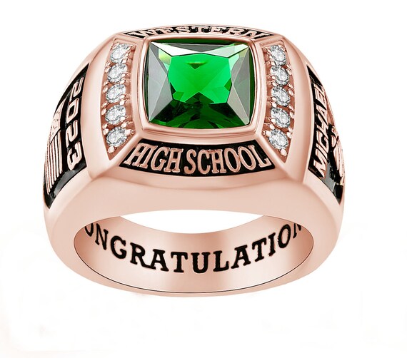 TEN H.S RING SILVER STONE