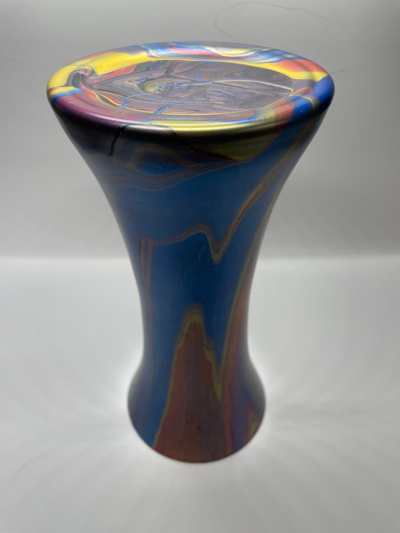 Rainbow handpainted vase Etsy