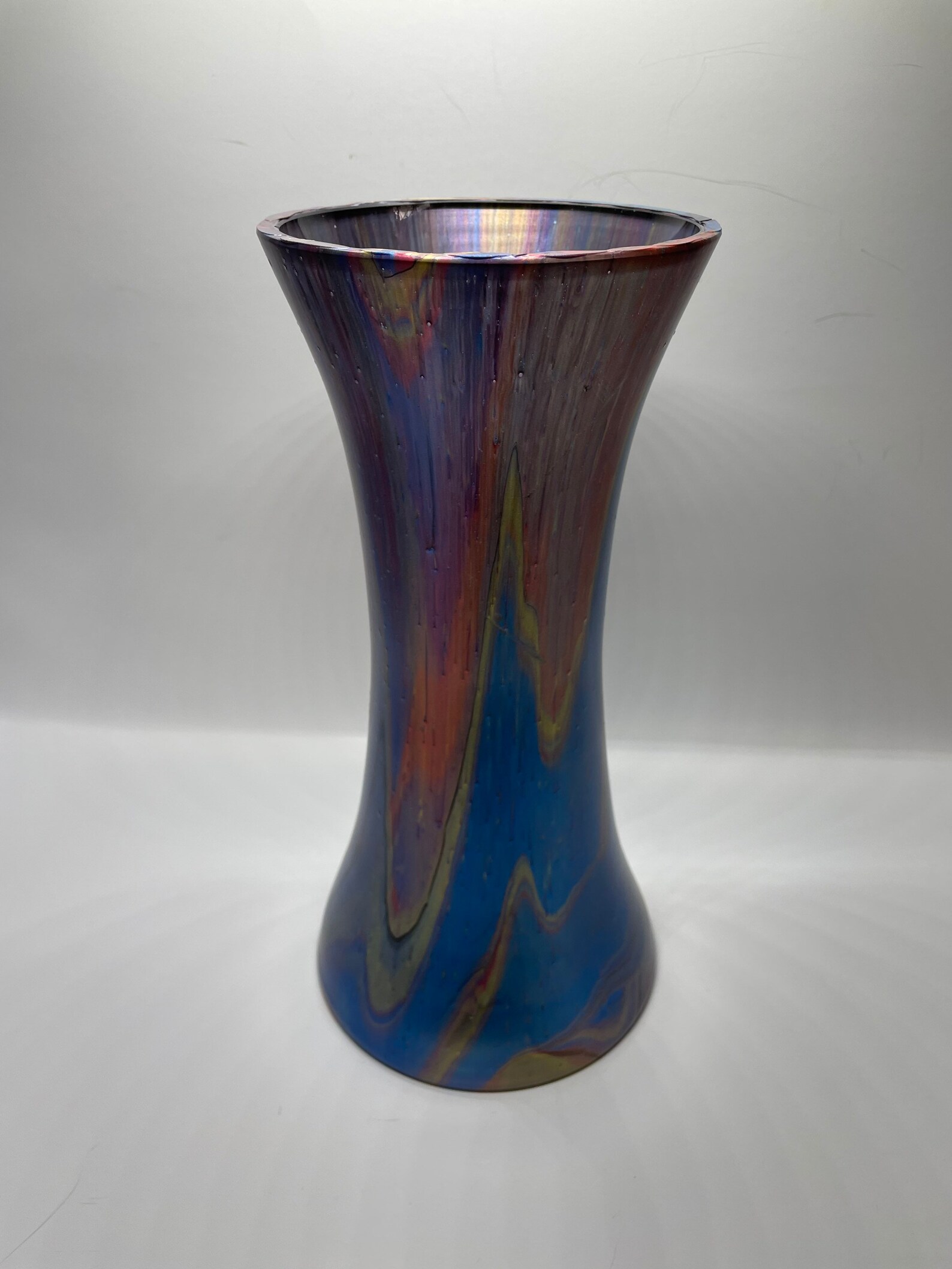 Rainbow handpainted vase Etsy
