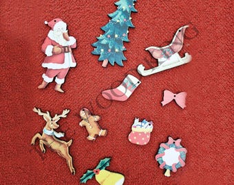 Adornos navideños rústicos de madera: decoración navideña ecológica