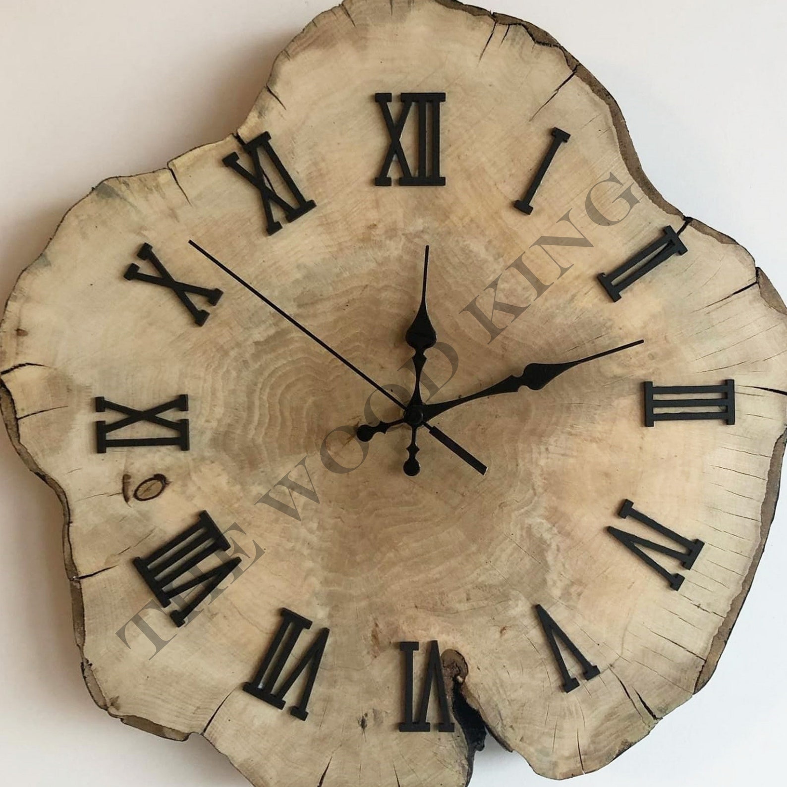 Tree Wall Clock, Natural Stump Clock, Oak Slice Clock, Natural Decor