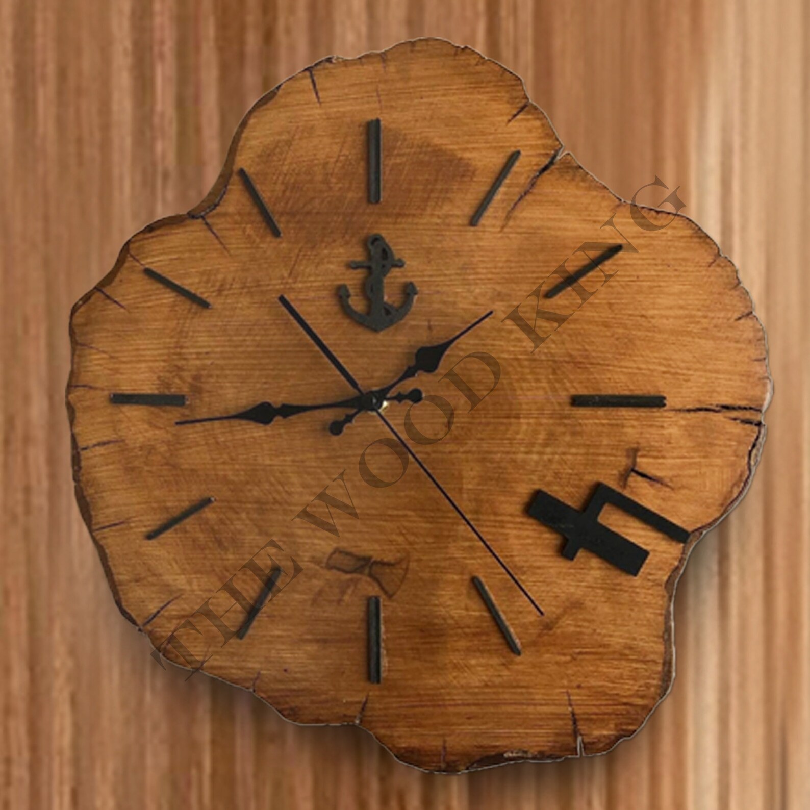 Natural Wood Clock Tree Slice Clock Wood Slice Art Wooden Etsy