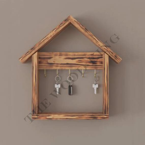Buy Keychain, Key Holder, Handmade, Keychain Rack, Wooden Key Hanger, Wall  Key Hanger, Key Organizer, House Keychain,natural Wood, Home Gift Online in  India 