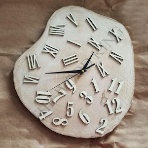 DIY Wall Clock – 100% Natural Linden Wood, Unpainted & Varnish-Free – Silent Movement, Gift for her, Family activity