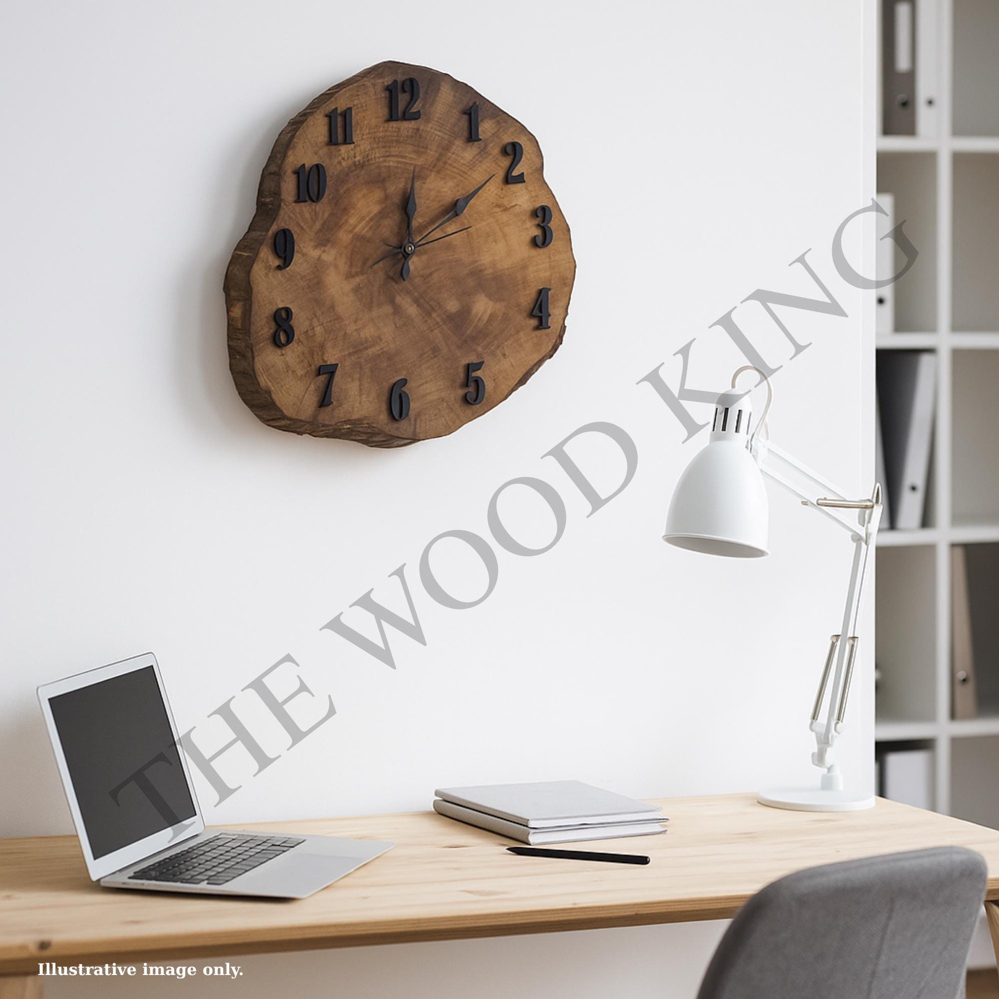 Rustic Wood Slice Wall Clock – Handmade Natural Farmhouse Decor | Boho ...