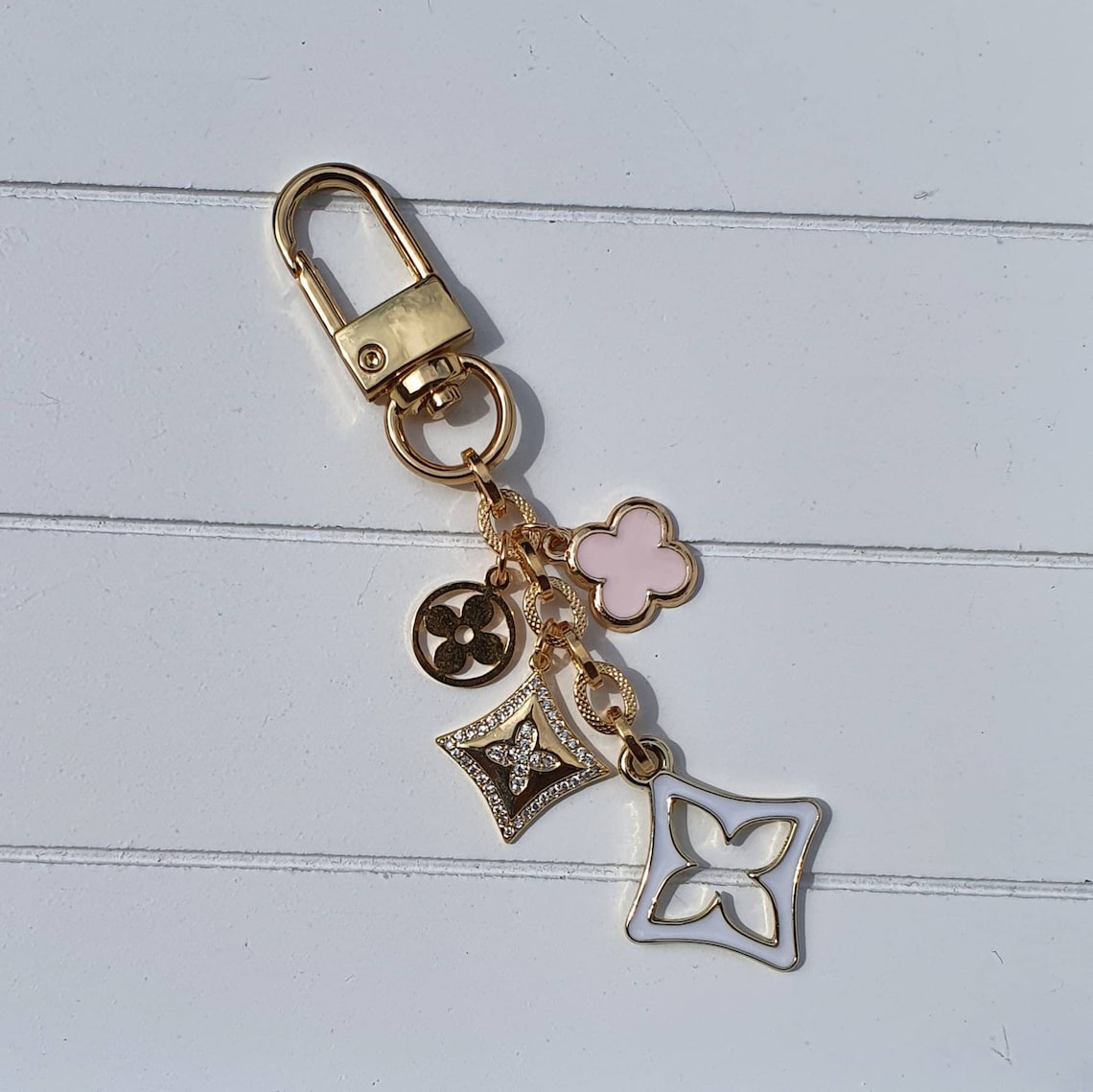 Flower Handbag Charm Luxury Bag Chain Charm Gold Bag Charm Etsy