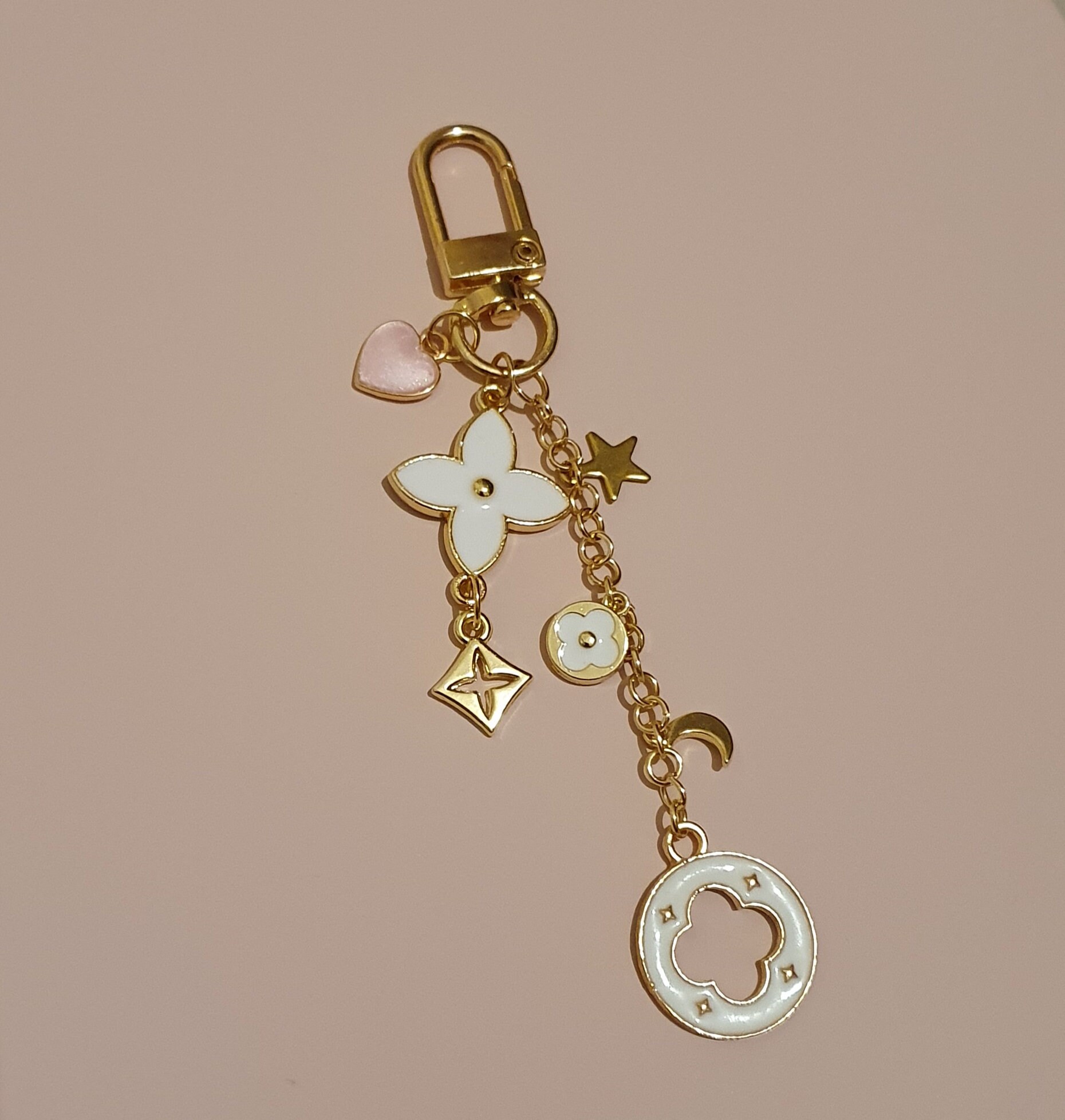 Flower Handbag Charm Luxury Bag Chain Charm Gold Bag Charm Etsy