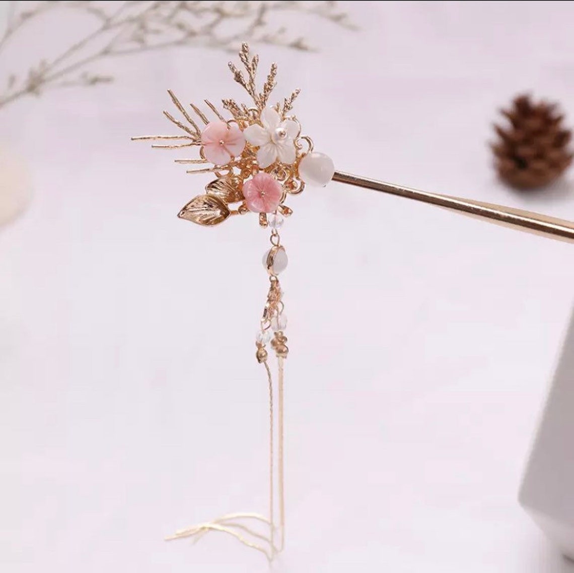 Vintage Gold Traditional Chinese Hair Stick Etsy