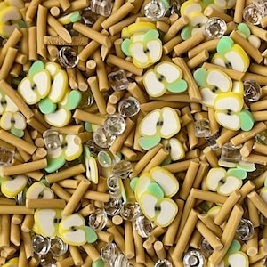 Fake Caramel Apple Ice Gem Mix Polymer Clay Sprinkles