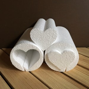 Styrofoam Heart Cake Roll Form.  2 piece set.