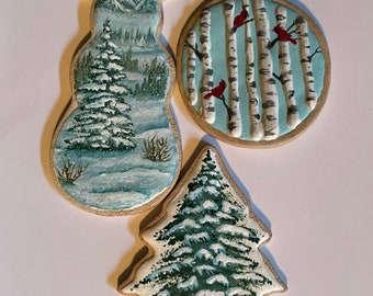 Faux Sugar Cookies Hand Painted Fake Sugar Cookies. Not Edible.