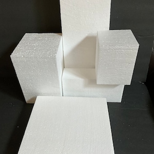 Polystyrene Styrofoam Foam Blanks, Blocks, Sheets, Boards for Crafting. Can be cut up, or carved, shaped or used as is.