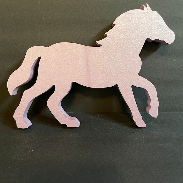 Running Styrofoam Horse. Can be cut 4” thick for a cake dummy