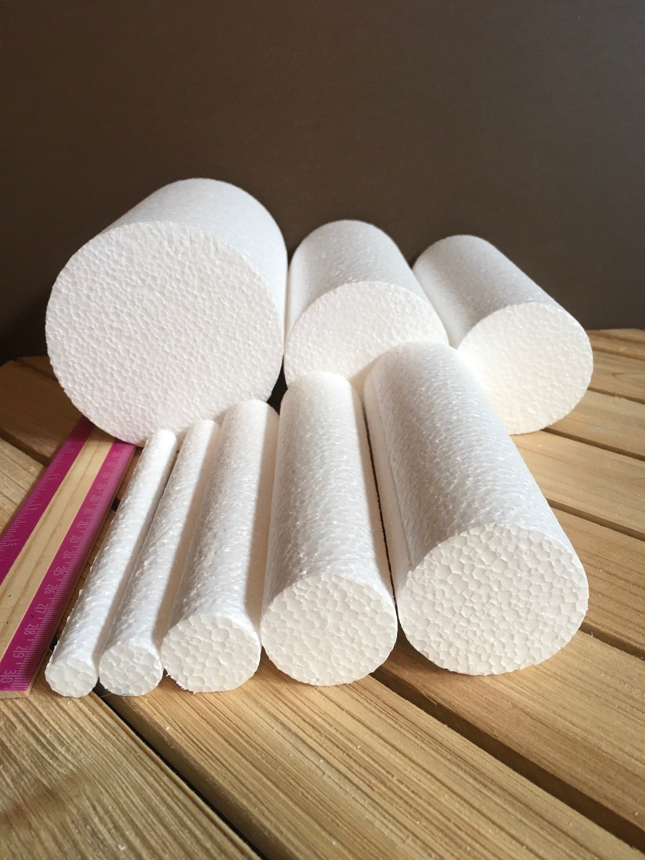 Large Styrofoam Cones, Set of Three Polystyrene Cones, Height 20 Cm 7.87 or  25cm 9.84, Base Diameter 9 Cm 3.54 or 10cm 4, DIY 