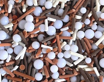Chocolate Milk Sprinkles. NOT EDIBLE! Can be used for Fake Bakes nail art slime Decoden and crafts.