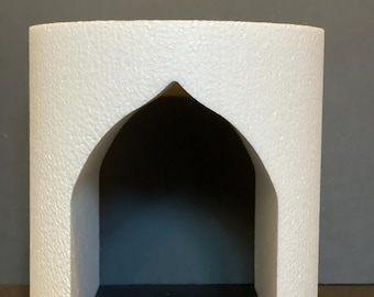Pointed Arch Cut Out Cake Dummy. EPS Polystyrene. Each sold separately.