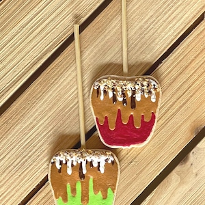 2=Fake Caramel Apple cookie pop Sugar Cookies