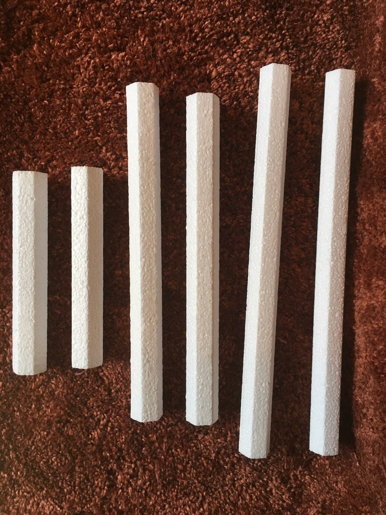 Hexagon EPS Styrofoam Rods. Comes in a Set of 2 Etsy