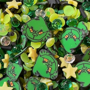 Your a Mean One Green Monster Mix Sprinkles, Confetti, Fake Bakes, Slime Decoden.