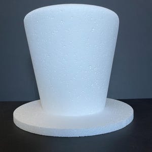 Top Hats made from Polystyrene Styrofoam. 3 different designs.