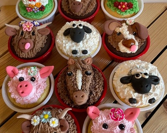 Animal Faux Cupcakes