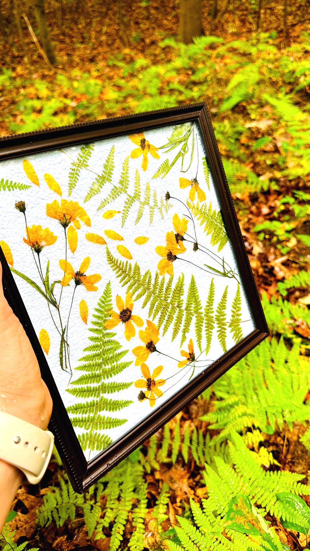 Pressed Flower Frame . Flower Wall Frame. Unique Flower Gift. Flower ...