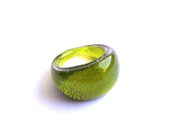 Chunky glass rings deals
