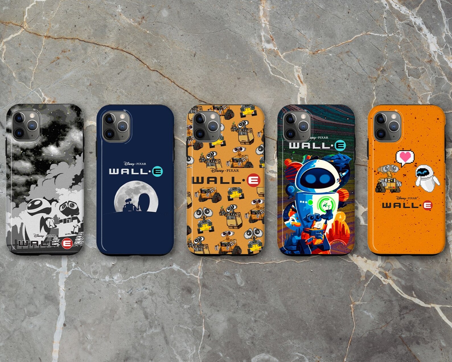 Wall E Phone Case Seamless Pattern Cover for iPhone 12 11 Pro Etsy