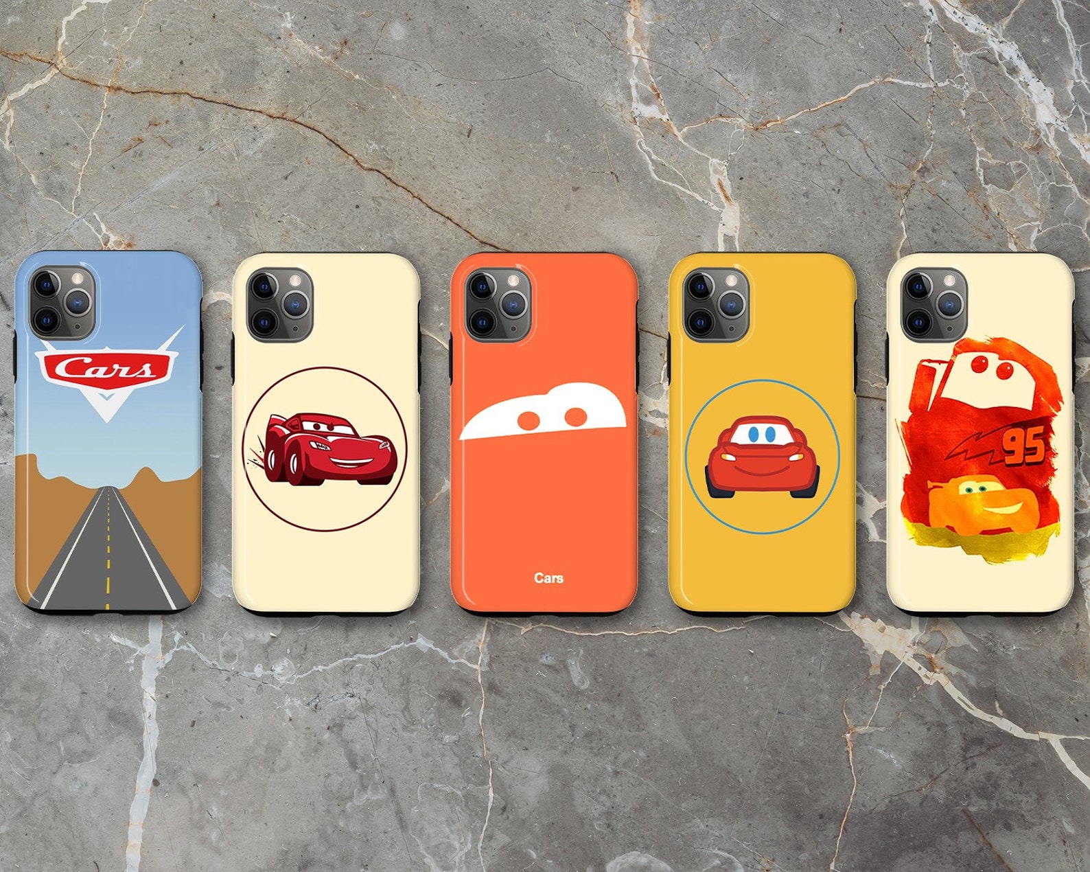 Cars Phone Case Lightning McQueen Cover for iPhone 12 11 Pro Etsy