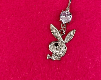 TO GO - Kitsch Bunny Bauchnabel-Piercing - Geschenkidee | Schmuck | Häschen | Bunny | Piercing |Geschenk zum Mitnehmen | 80er 90er | Hase