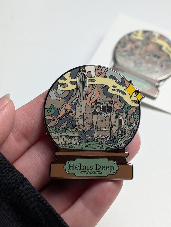 Helms Deep Snowglobe Hard Enamel Pin
