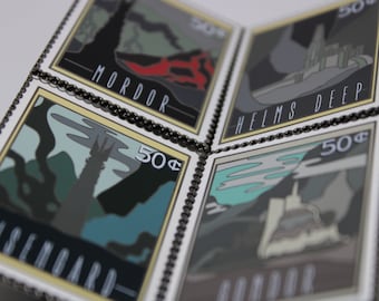 Stamp Collection Enamel Pins