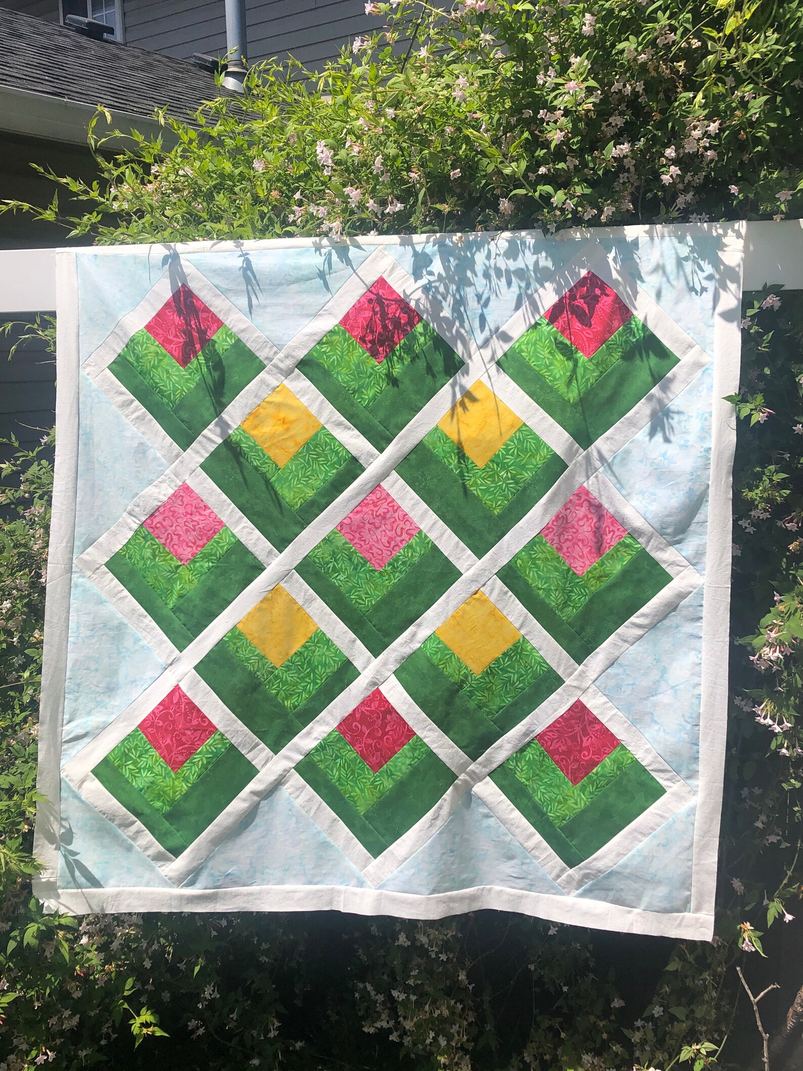 Rose Garden Quilt Pattern by PNW Quilts Modern PDF Pattern Etsy
