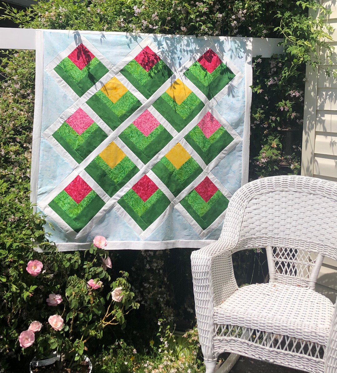 Rose Garden Quilt Pattern by PNW Quilts Modern PDF Pattern Etsy
