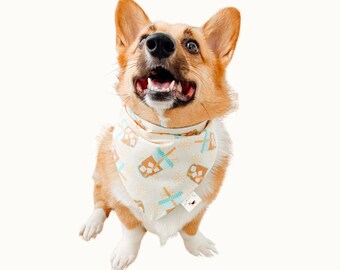Iced Coffee Reversible Dog Bandana | VenturePupShop | Dog Accessories