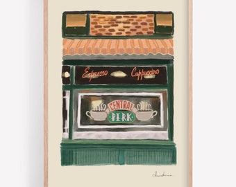 Central Perk Print | Friends Print | New York Wall Art | Fiends Print | Poster Print