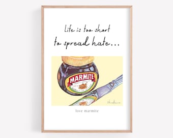 Marmite Kitchen Print: Foodie Wall Art Poster