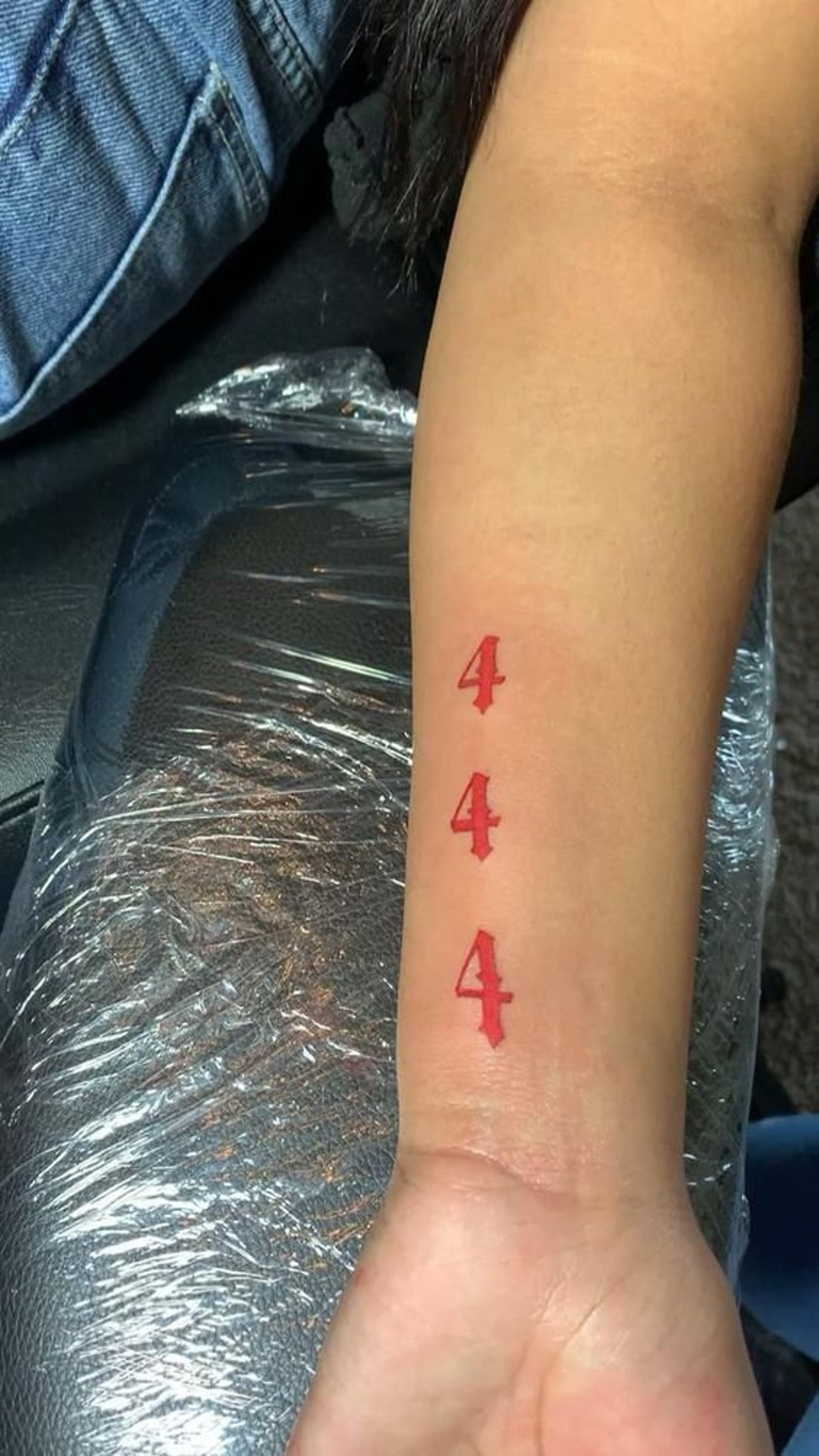 444 Tattoo Numberangel Number Temporary Tattoo 444 Angel Etsy