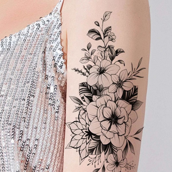 Large Fake Tattoo Etsy