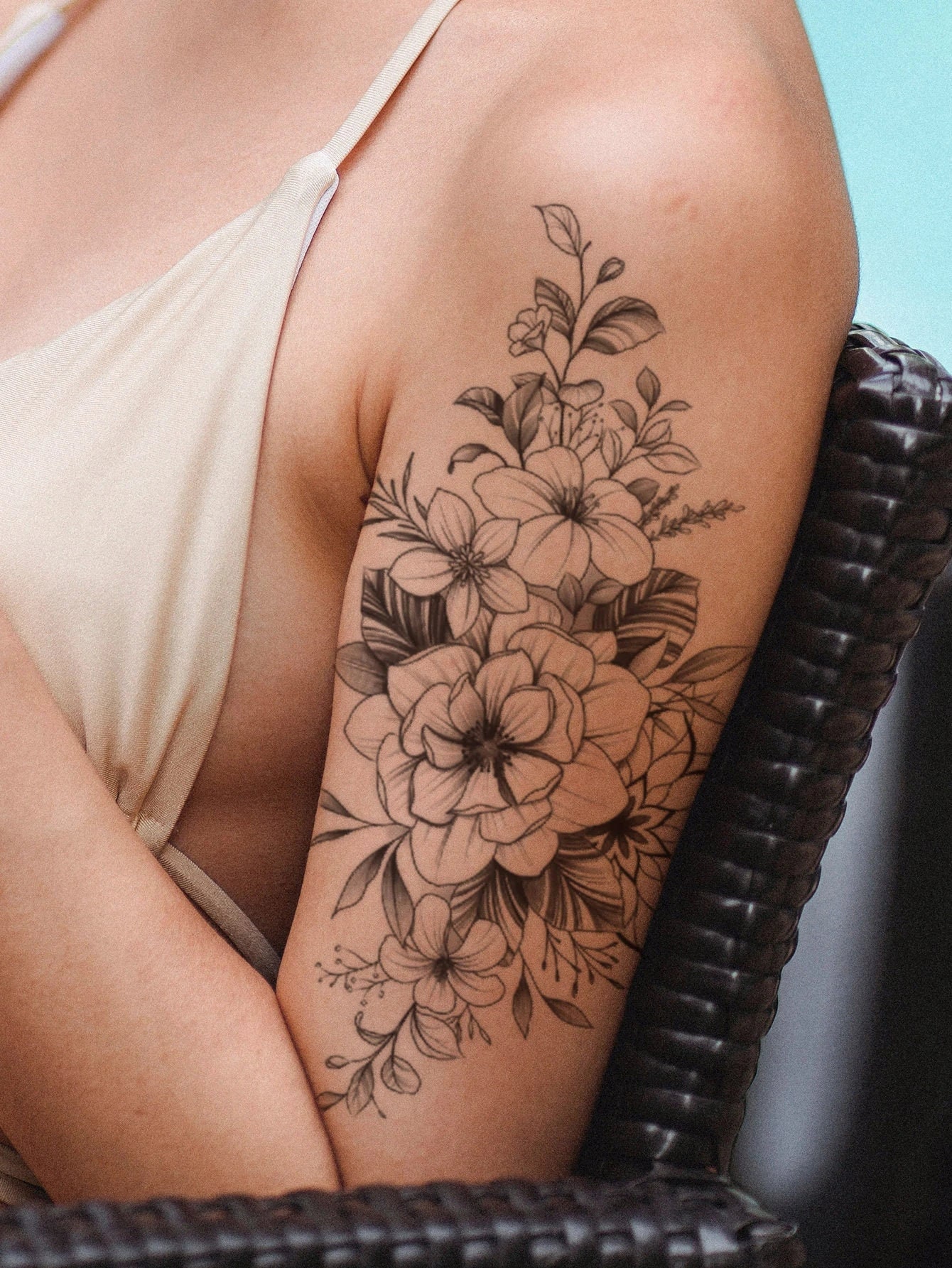 Temporary Tattoo Flower Body Art Wildflower Tattoo - Etsy