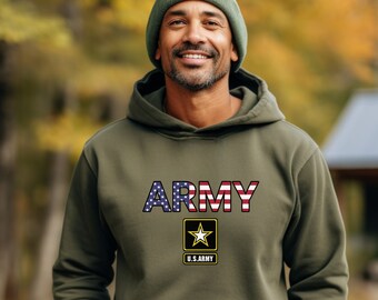 American Flag Army Logo Shirt Army Hoodie Army Sweatshirt Military Sweatshirt for Veterans Hoodie Infantry Hoodie Gift for Veteran Hoodie