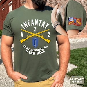 Sand Hill Fort Benning Infantry T-Shirt - Personalized Army Basic Training