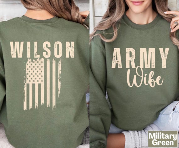 Custom Army Hoodie or Sweatshirt for Family Of U.S. Military Troops, Perfect for Army Graduations, Army Moms, Army Wife and Army Dads