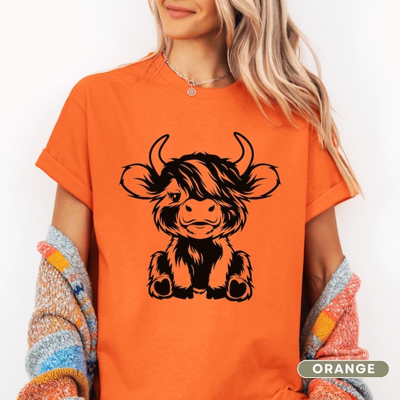 Highland Cow T-shirt for Women, Youth and Toddlers