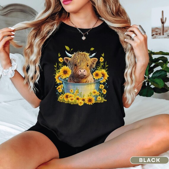 Highland Cow T-Shirt Order in Adult, Youth and Toddler Sizes