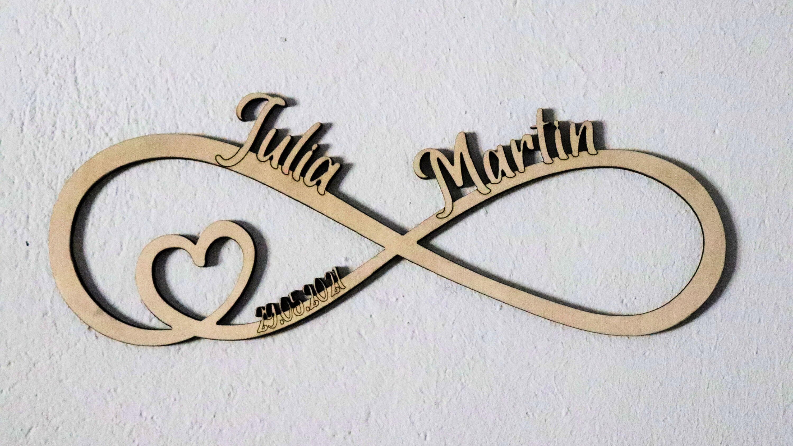 Unendlichkeitszeichen personalisiert mit deinem Wunschtext Etsy.de