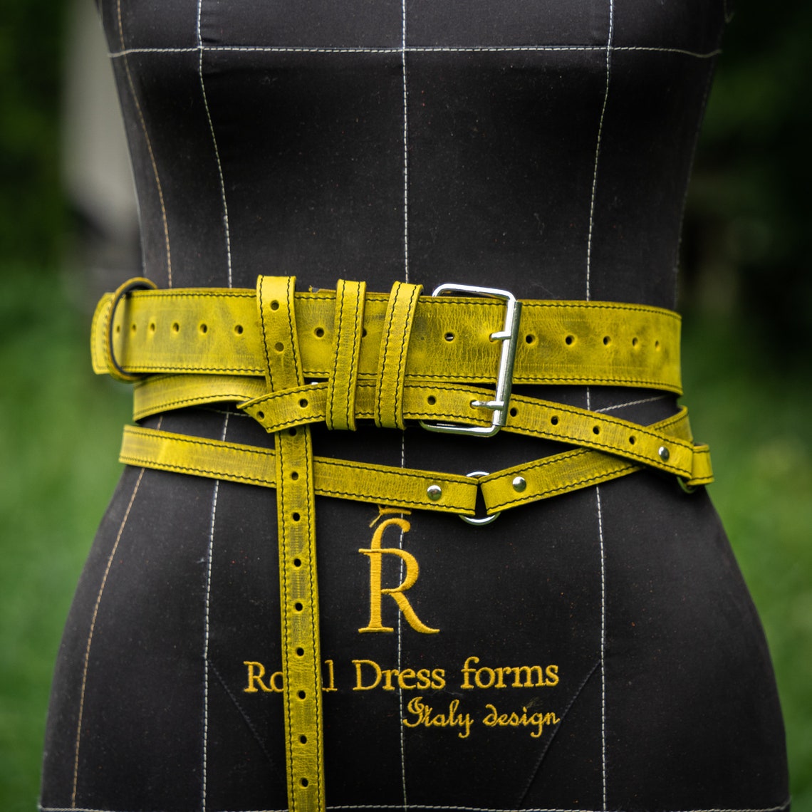 Leather belt Wide belt Woman belt Double belt Unusual belt Etsy