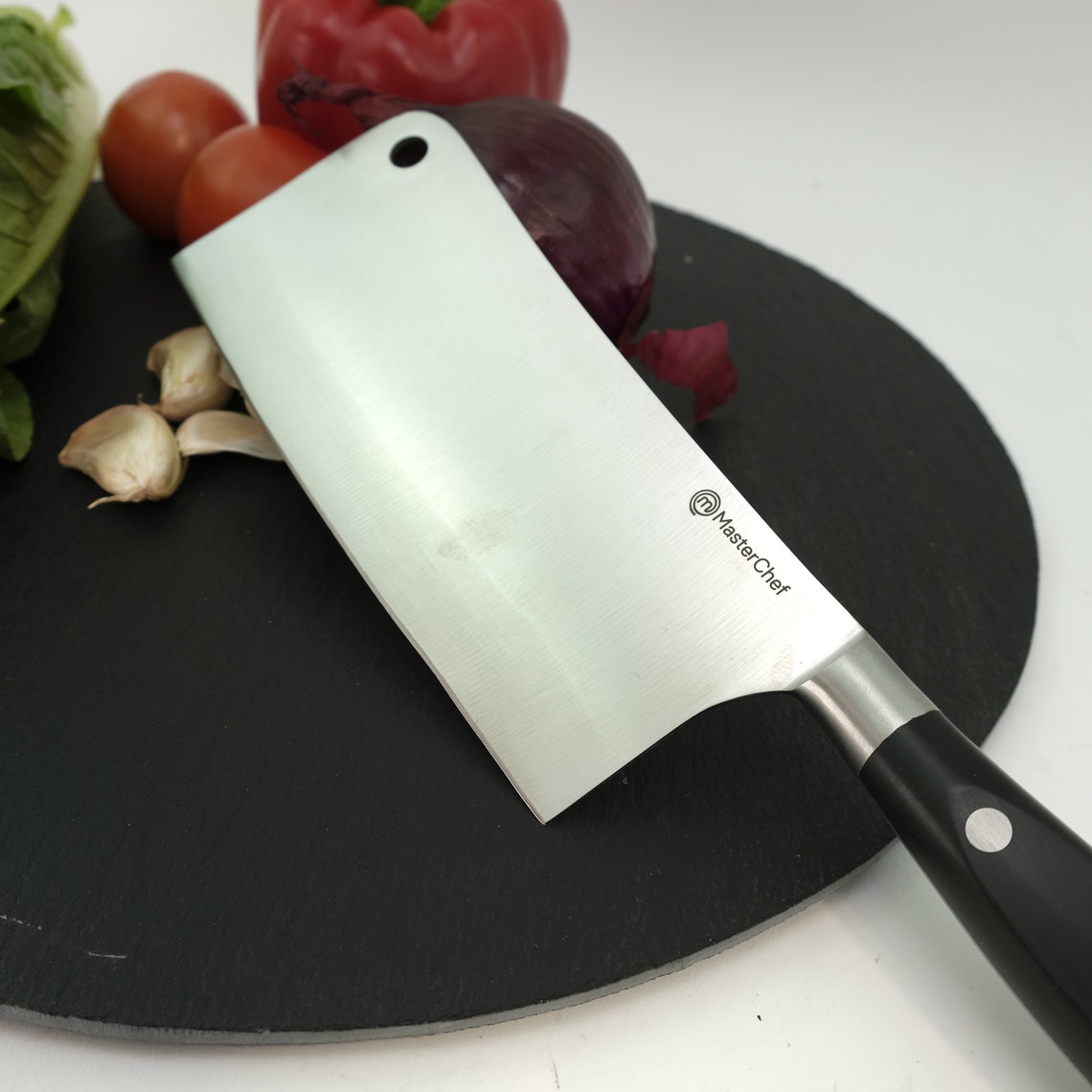 Masterchef the tv series cleaver knife silver/black your Etsy