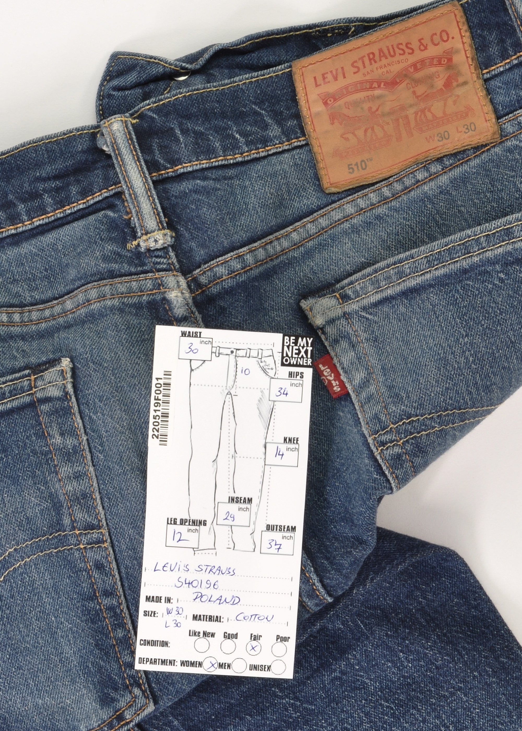 Levi's Strauss Denim S40196 Jeans for Mens W30 L30 - Etsy